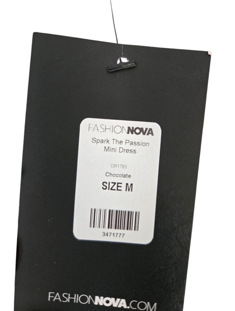✨ NWT Fashion Nova Spark The Passion Mini Dress - Chocolate Brown Ruched Satin B - Picture 7 of 7
